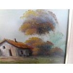 Средна картина масло на фазер Испания, отлична двойна рамка - 3626